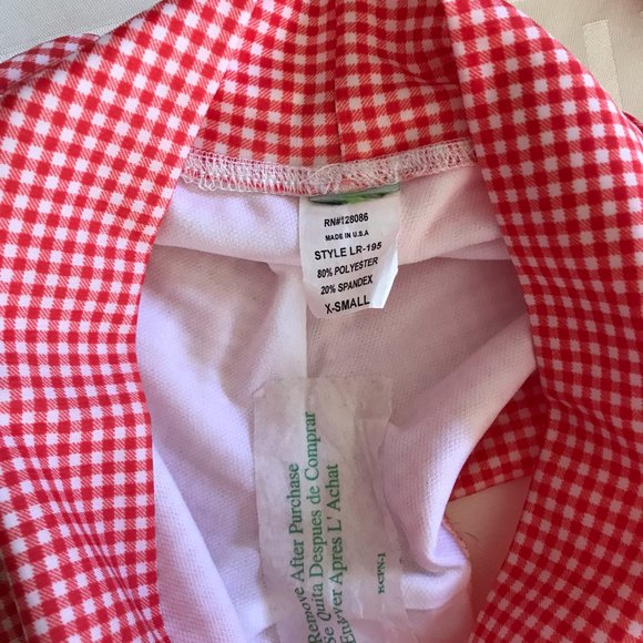NEW Lime Ricki Red Gingham Boy Shorts XS Modest Swim - Picture 5 of 5